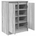 Armoire à chaussures sonoma gris 57x34x76 cm bois d'ingénierie