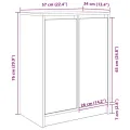 Armoire à chaussures sonoma gris 57x34x76 cm bois d'ingénierie