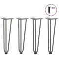 Pieds de table en forme d'épingle à cheveux 42 cm acier massif