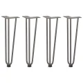 Pieds de table en forme d'épingle à cheveux 42 cm acier massif