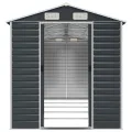 Abri de jardin anthracite 191x470x198 cm acier galvanisé