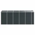 Abri de jardin anthracite 191x470x198 cm acier galvanisé
