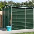 Abri de jardin vert 191x555x198 cm acier galvanisé