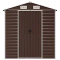 Abri de jardin marron 191x980x198 cm acier galvanisé