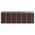 Abri de jardin marron 191x555x198 cm acier galvanisé