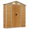 Abri de jardin marron clair 191x215x198 cm acier galvanisé