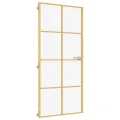 Porte intérieure mince doré 93x201,5 cm verre trempé aluminium
