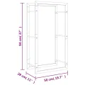 Portant de bois de chauffage 50x28x94 cm acier inoxydable