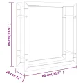 Portant de bois de chauffage 80x28x86 cm acier inoxydable