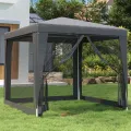 Tente de fête 4 parois latérales en maille Anthracite 2.5x2.5 m