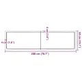 Dessus de table bois massif traité bordure assortie
