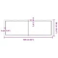 Dessus de table bois massif traité bordure assortie