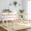 Dessus de table bois massif traité bordure assortie