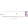 Dessus de table bois massif traité bordure assortie