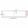 Dessus de table bois massif traité bordure assortie