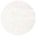 Dessus de table rond blanc Ø70x3 cm bois de pin massif