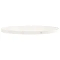 Dessus de table rond blanc Ø70x3 cm bois de pin massif