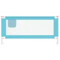 Barrière de sécurité de lit d'enfant Bleu 190x25 cm Tissu