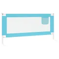 Barrière de sécurité de lit d'enfant Bleu 190x25 cm Tissu