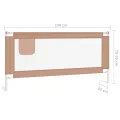 Barrière de sécurité de lit d'enfant Taupe 190x25 cm Tissu