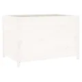 Lit surélevé de jardin blanc 119,5x82,5x78cm bois de pin massif