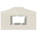 Tente de réception pliable avec parois Aluminium 4,5x3 m Crème