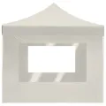 Tente de réception pliable avec parois Aluminium 4,5x3 m Crème