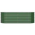 Lit surélevé de jardin Acier enduit de poudre 114x40x36 cm Vert