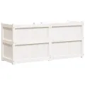 Jardinière blanc 150x50x70 cm bois de pin massif