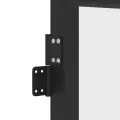 Porte intérieure mince noir 76x201,5 cm verre trempé aluminium