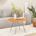 Dessus de table Ø60x3,8 cm rond bois massif d'acacia