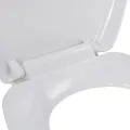 Abattant WC à fermeture en douceur Libération rapide Blanc