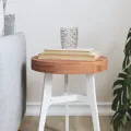 Dessus de table Ø30x4 cm rond bois massif de hêtre