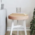 Dessus de table Ø30x4 cm rond bois massif de hêtre