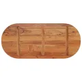 Dessus de table 90x40x3,8 cm ovale bois massif d'acacia