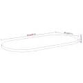 Dessus de table 90x40x3,8 cm ovale bois massif d'acacia