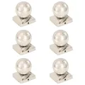 Bouchons de poteau 6 pcs Globe final Acier inoxydable 91x91 mm