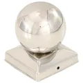 Bouchons de poteau 6 pcs Globe final Acier inoxydable 91x91 mm