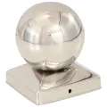 Bouchons de poteau 6 pcs Globe final Acier inoxydable 91x91 mm