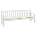Coussin de banc de jardin crème 200x50x7 cm tissu oxford