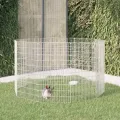 Enclos d'animaux en liberté 10 panneaux 54x100 cm fer galvanisé