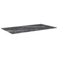 Dessus de table noir 120x65 cm 8 mm verre trempé design marbre
