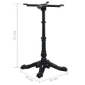 Pied de table de bistro noir 52x52x72 cm fonte