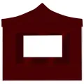 Tente de réception pliable avec parois Aluminium 3x3 m Bordeaux