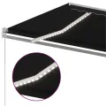 Auvent manuel rétractable avec LED 600x300 cm Anthracite