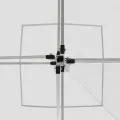Tente de réception pliable Aluminium 2 x 2 m Blanc