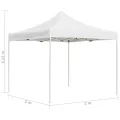 Tente de réception pliable Aluminium 2 x 2 m Blanc