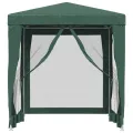 Tente de fête avec 4 parois latérales en maille Vert 2x2 m PEHD