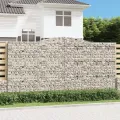 Paniers à gabions arqués 15 pcs 400x50x200/220 cm Fer galvanisé