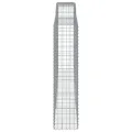 Paniers à gabions arqués 15 pcs 400x50x200/220 cm Fer galvanisé